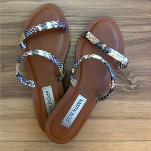 Steve Madden Snake Strappy Sandals - Size 6